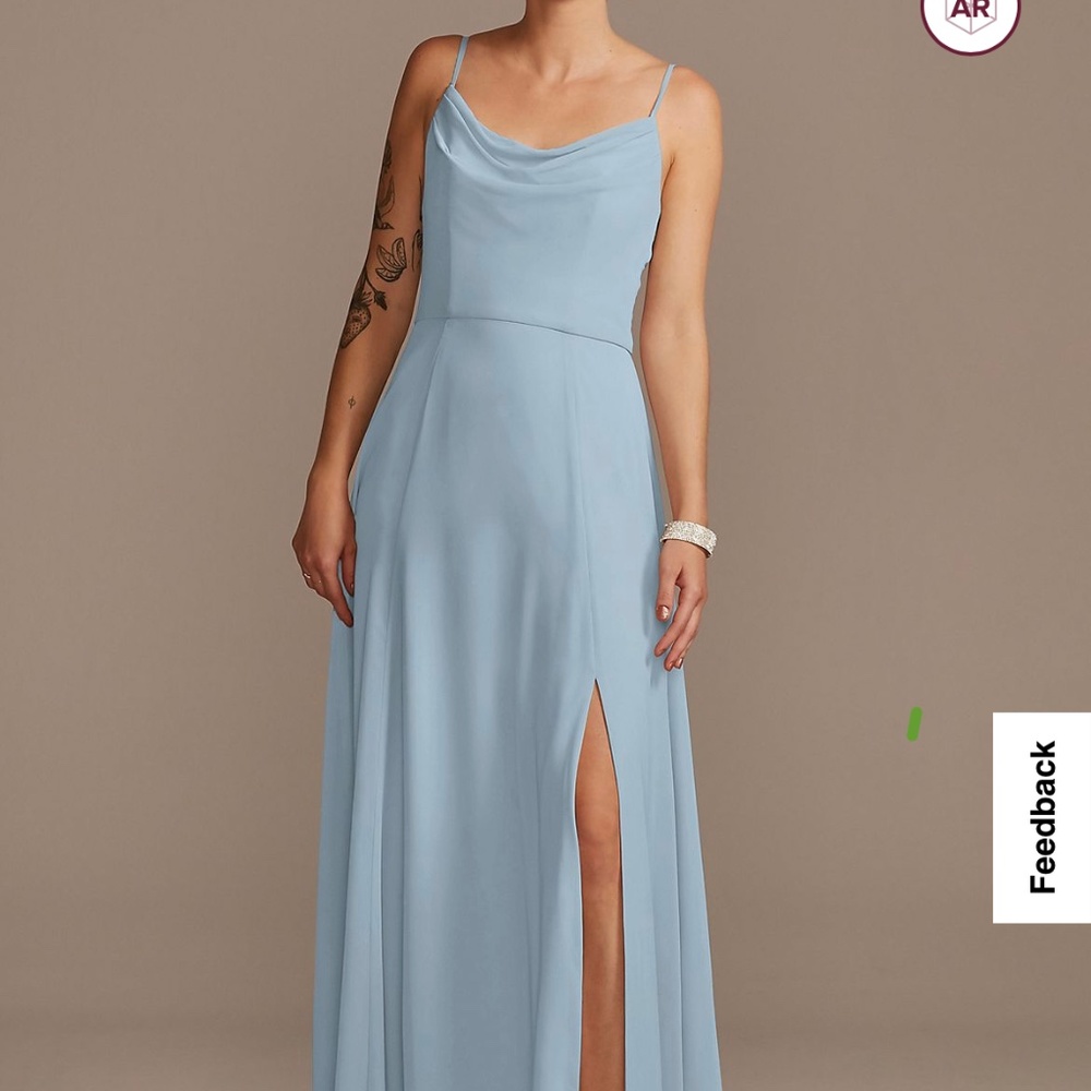 David’s Bridal Bridesmaid Dress - Dusty Blue